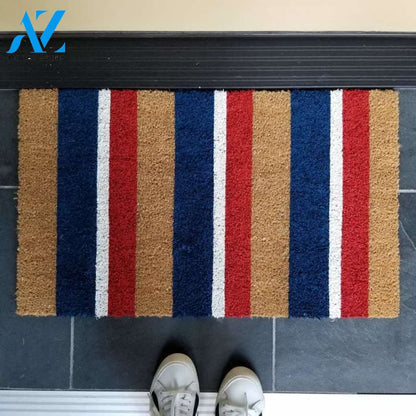 Red, White And Blue Indoor and Outdoor Doormat Warm House Gift Welcome Mat Gift for Friend Family