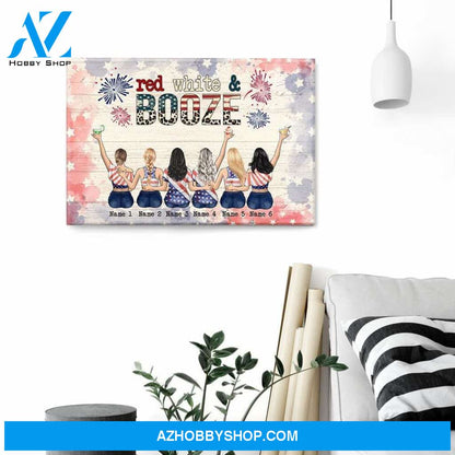 Red, White And Boozed Canvas & Poster