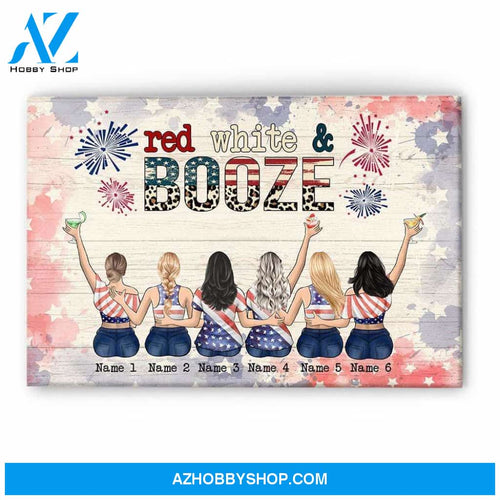 Red, White And Boozed Canvas & Poster