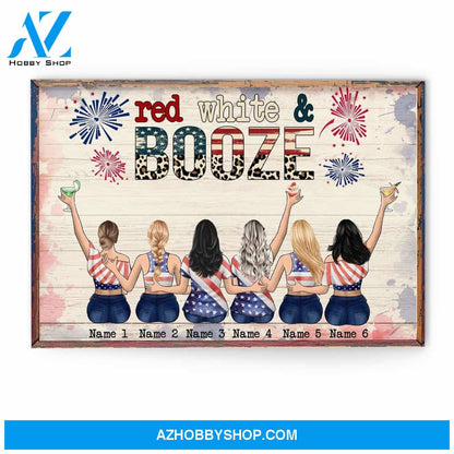 Red, White And Boozed Canvas & Poster