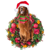 Godmerch- Ornament- Red Setter Christmas Ornament, Happy Christmas Ornament, Car Ornament