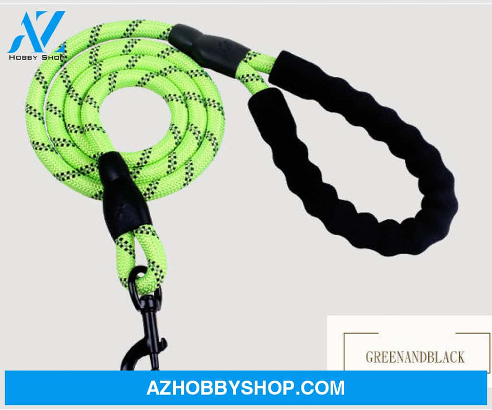 Reflective Dog Leash Nylon Pet Rope For Small Medium Large Dogs Walking Training Suppiles Green