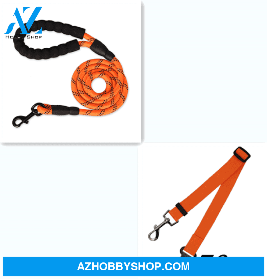 Reflective Dog Leash Nylon Pet Rope For Small Medium Large Dogs Walking Training Suppiles Orangeset