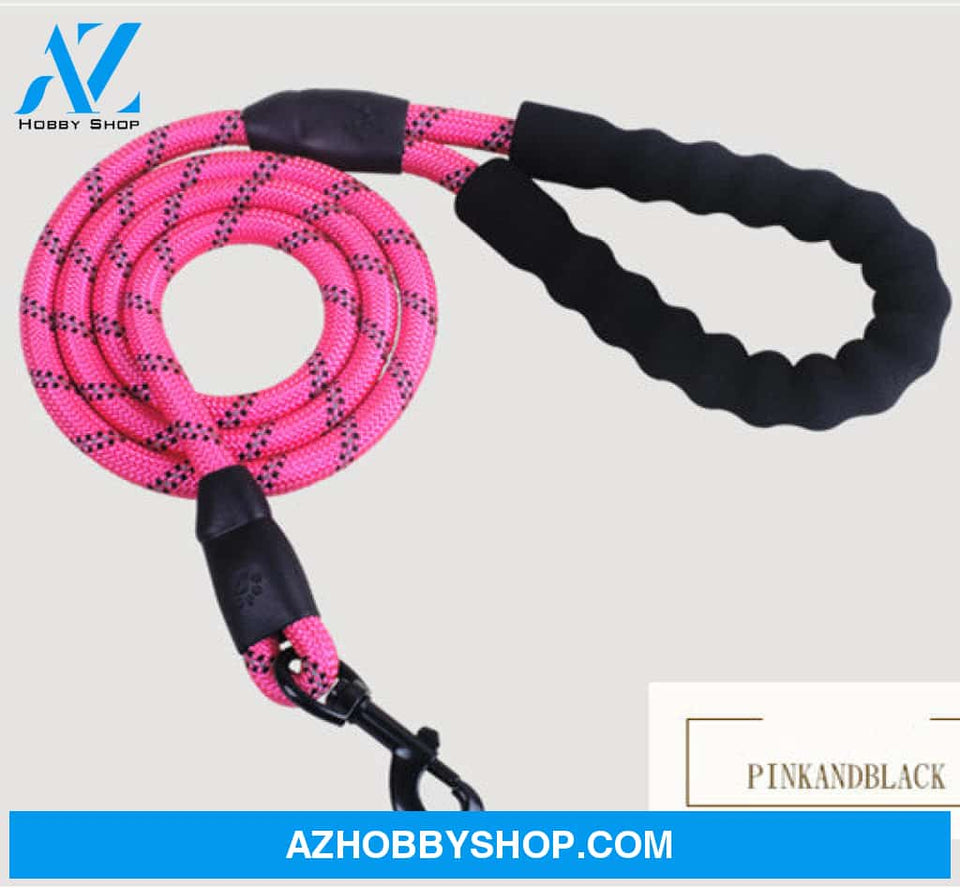 Reflective Dog Leash Nylon Pet Rope For Small Medium Large Dogs Walking Training Suppiles Pink