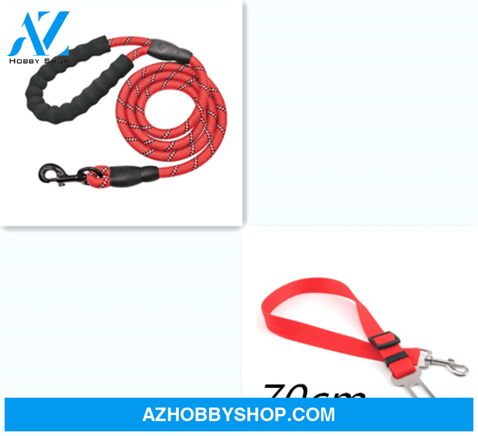 Reflective Dog Leash Nylon Pet Rope For Small Medium Large Dogs Walking Training Suppiles Redset