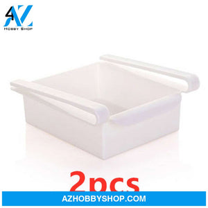 Refrigerator Storage Basket Stretchable Multifunction Kitchen Box 2Pcswhite1