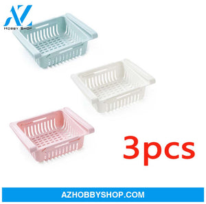 Refrigerator Storage Basket Stretchable Multifunction Kitchen Box 3Pcsset6