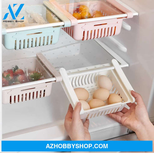 Refrigerator Storage Basket Stretchable Multifunction Kitchen Box