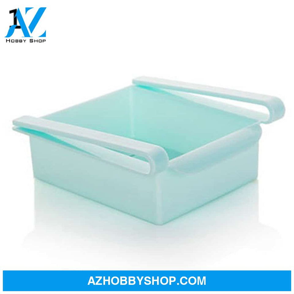 Refrigerator Storage Basket Stretchable Multifunction Kitchen Box Blue1