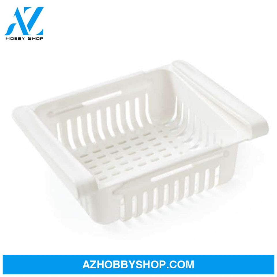 Refrigerator Storage Basket Stretchable Multifunction Kitchen Box White4Pcs