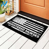 Registered Nurses American Flag Doormat Nurse Life Welcome Doormat Floor Mat Rug Gift for Friend Family