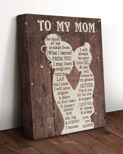 Mother day gift to my mom, I love you forever & always Canvas Wall Art, Wall Decor Visual Art