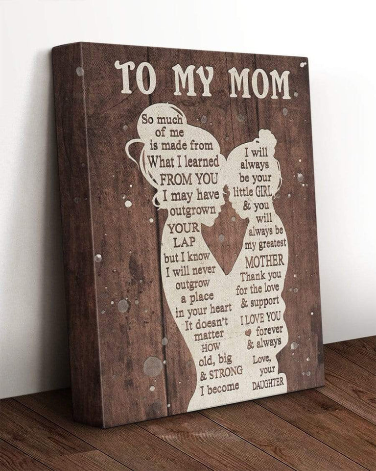 Mother day gift to my mom, I love you forever & always Canvas Wall Art, Wall Decor Visual Art