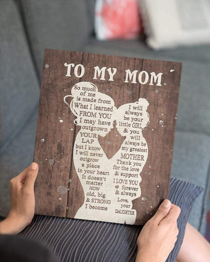 Mother day gift to my mom, I love you forever & always Canvas Wall Art, Wall Decor Visual Art