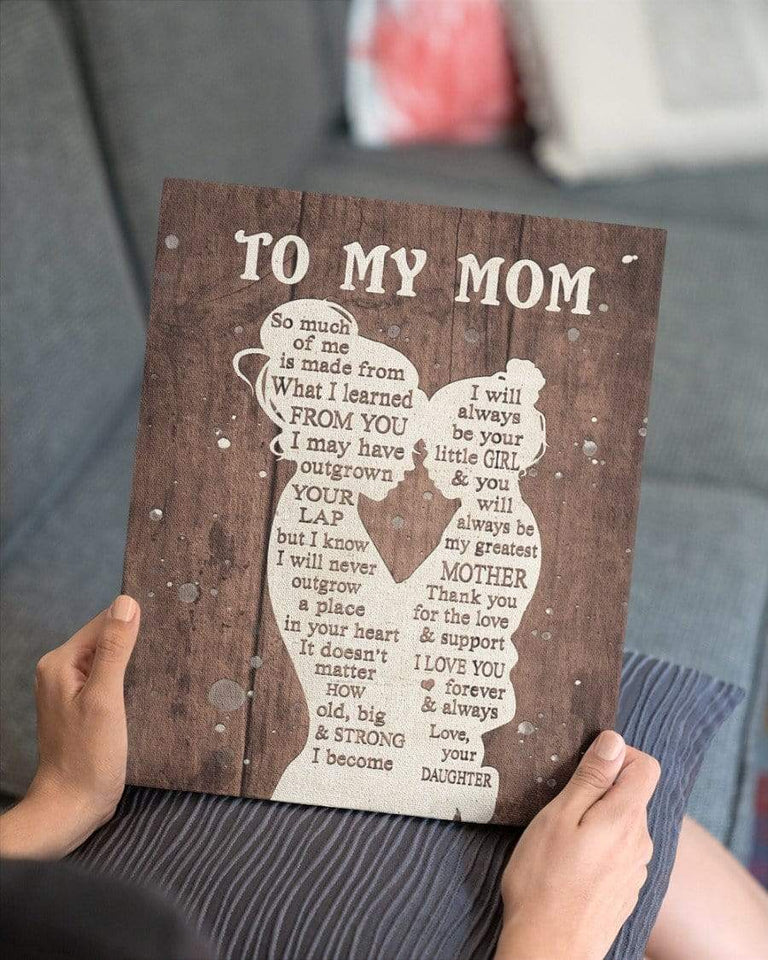 Mother day gift to my mom, I love you forever & always Canvas Wall Art, Wall Decor Visual Art