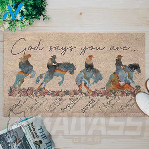 Reining God Says You Are Doormat | Welcome Mat | House Warming Gift