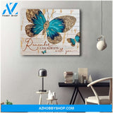 Remember I Am Always With You Butterfly Wall Art Canvas
