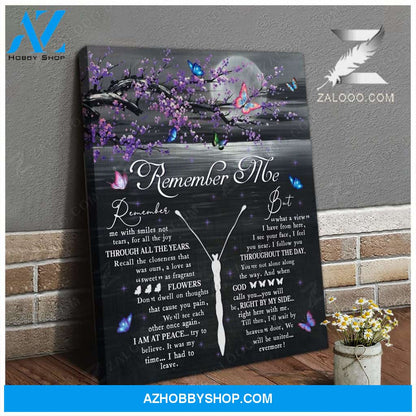 Zalooo Remember Me Butterfly Canvas Wall Art Decor