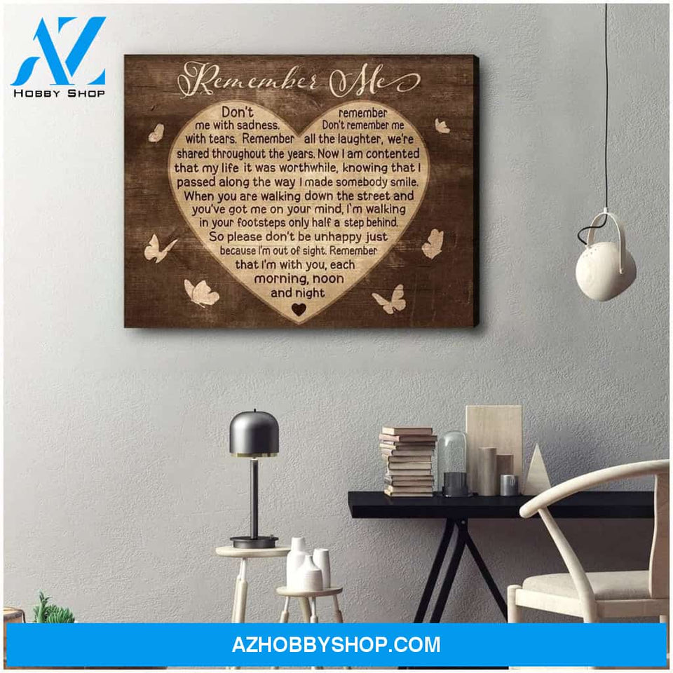 Zalooo Remember Me Butterfly V2 Wall Art Canvas