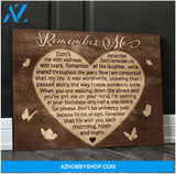 Zalooo Remember Me Butterfly V2 Wall Art Canvas