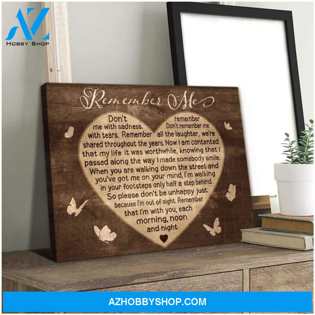 Zalooo Remember Me Butterfly V2 Wall Art Canvas