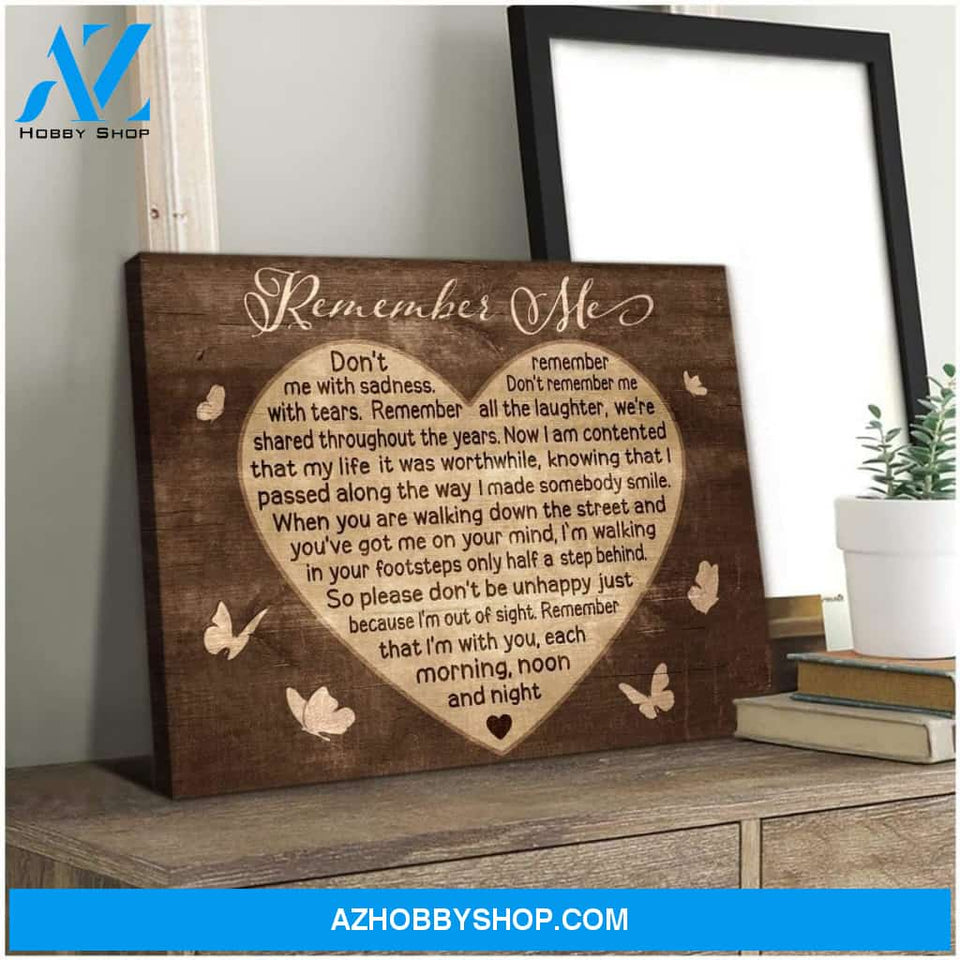 Zalooo Remember Me Butterfly V2 Wall Art Canvas