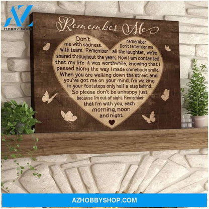Zalooo Remember Me Butterfly V2 Wall Art Canvas