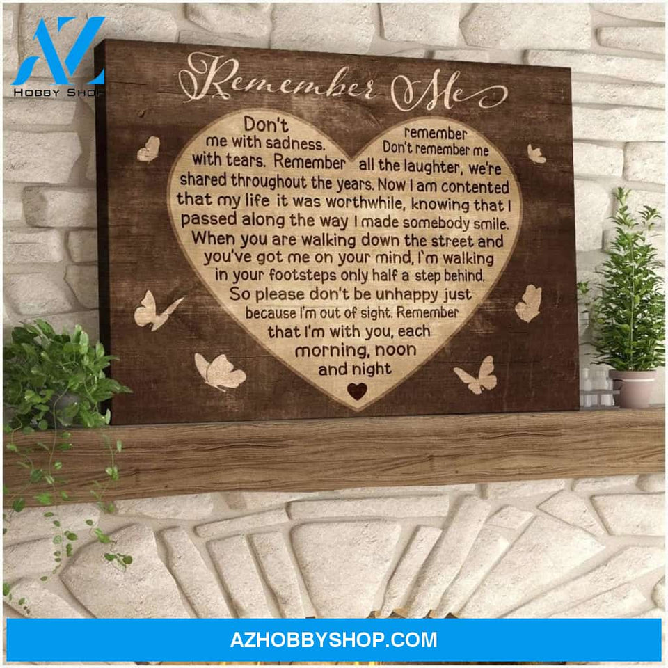 Zalooo Remember Me Butterfly V2 Wall Art Canvas