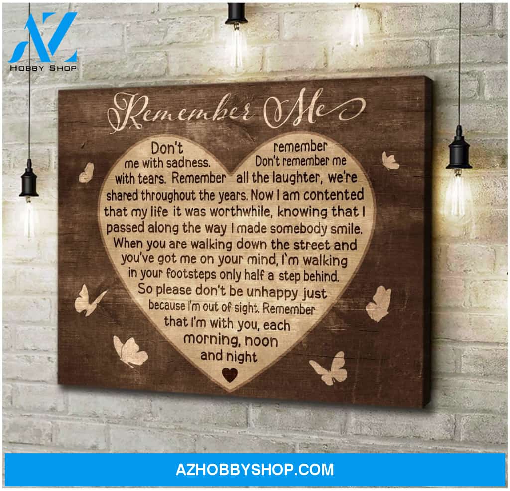 Zalooo Remember Me Butterfly V2 Wall Art Canvas