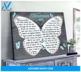 Remember Me Butterfly Wall Art Canvas