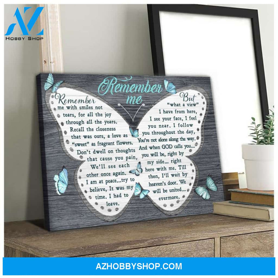 Remember Me Butterfly Wall Art Canvas