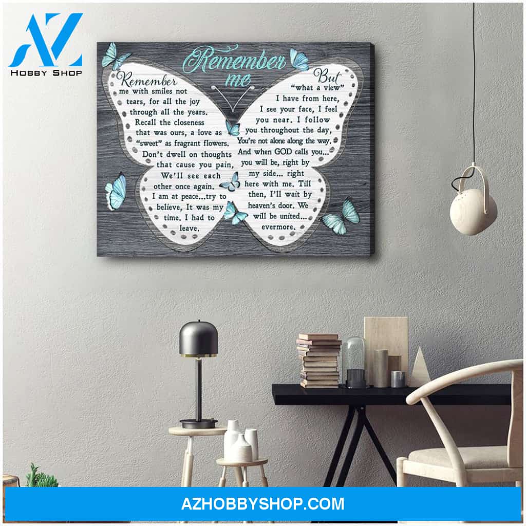 Zalooo Remember Me Butterfly Wall Art Canvas