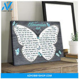 Zalooo Remember Me Butterfly Wall Art Canvas