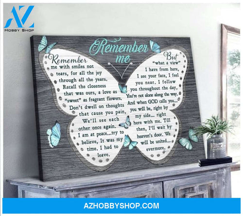 Zalooo Remember Me Butterfly Wall Art Canvas