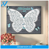 Zalooo Remember Me Butterfly Wall Art Canvas