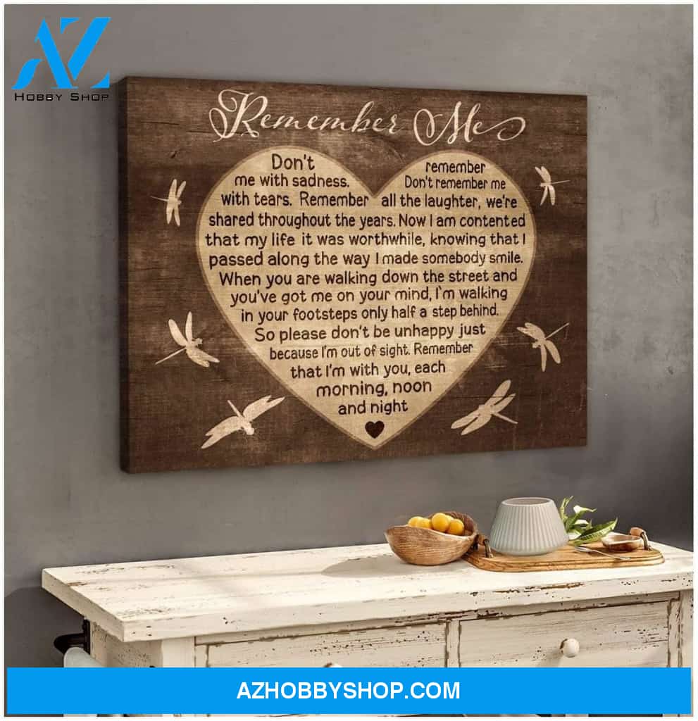 Remember Me Dragonfly Wall Art Canvas