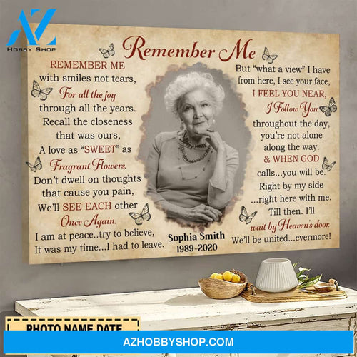 Remember Me Personalized Canvas