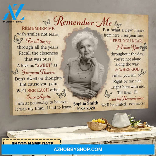 Remember Me Personalized Canvas