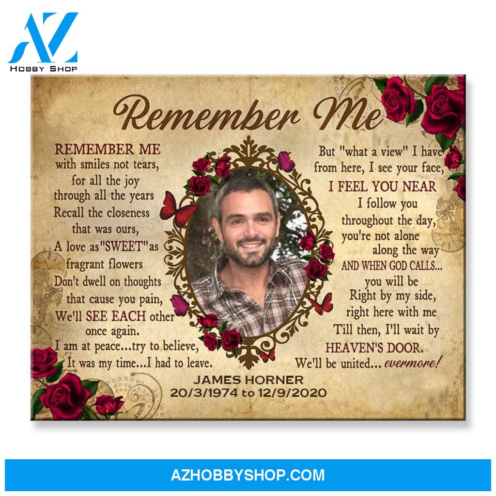 Remember Me Upload Photo Personalized Canvas