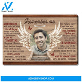 Remember Me, Upload Photo Personalized Memorial Canvas