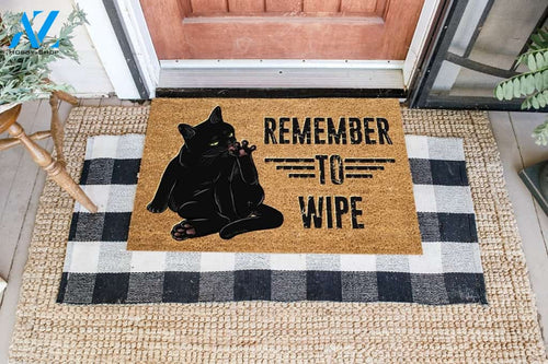 Remember To Wipe - Panther Doormat | Welcome Mat | House Warming Gift | Christmas Gift Decor
