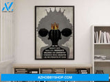 Remember Whose Daughter I Am Black Princess Canvas And Poster, Wall Decor Visual Art