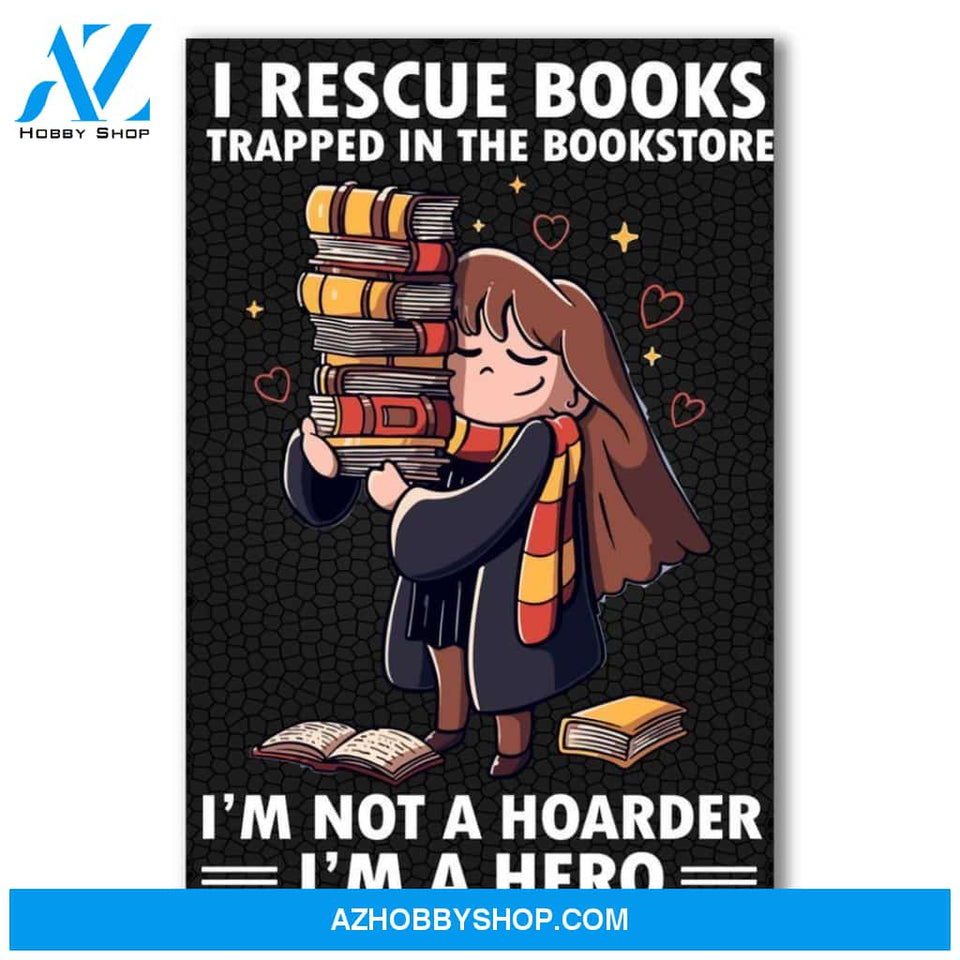 Rescue Books I'm A Hero Canvas And Poster, Wall Decor Visual Art, Halloween Gift, Happy Halloween
