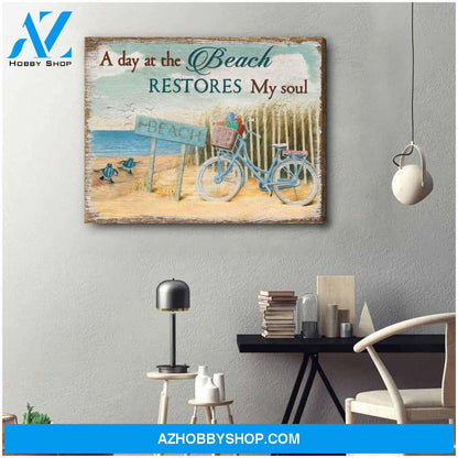 Restores My Soul Beach Canvas Wall Art, Wall Decor Visual Art