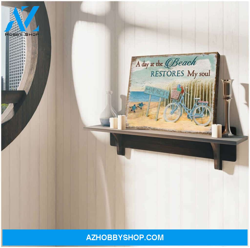 Restores My Soul Beach Canvas Wall Art, Wall Decor Visual Art