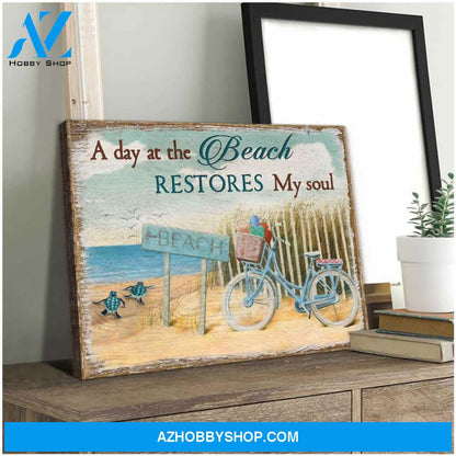 Restores My Soul Beach Canvas Wall Art, Wall Decor Visual Art