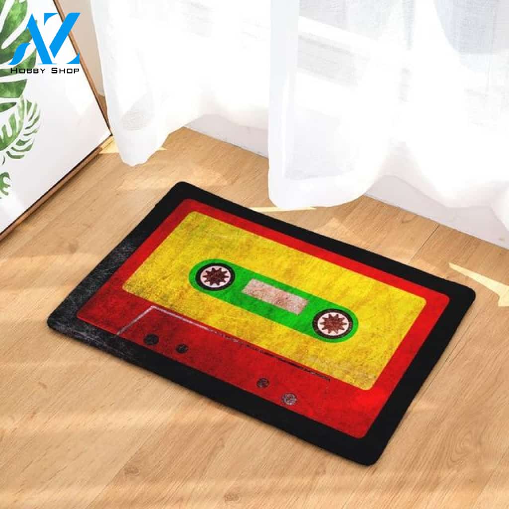 Retro Cassette Doormat Indoor And Outdoor Doormat Warm House Gift Welcome Mat Birthday Gift For Cassette Lovers Music Lover