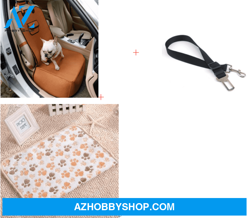 Retro Dual-Purpose Pet Car Mat Front Seat Cushion Brown70Blackbeige76X52