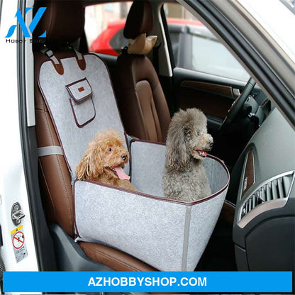 Retro Dual-Purpose Pet Car Mat Front Seat Cushion Gery