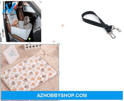Retro Dual-Purpose Pet Car Mat Front Seat Cushion Gery70Blackbeige76X52